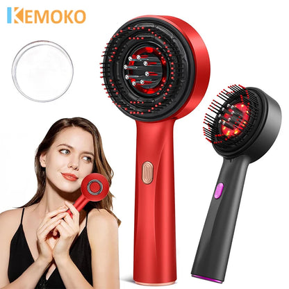 Electric Head Massage Comb Head Vibration Massager Portable Hair Follicle Comb Scalp Oil Liquid Applicator Hair Growth Anti Loss