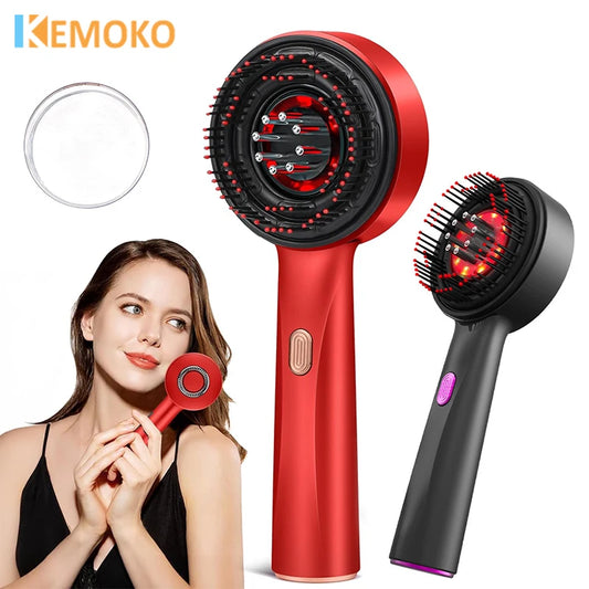 Electric Head Massage Comb Head Vibration Massager Portable Hair Follicle Comb Scalp Oil Liquid Applicator Hair Growth Anti Loss