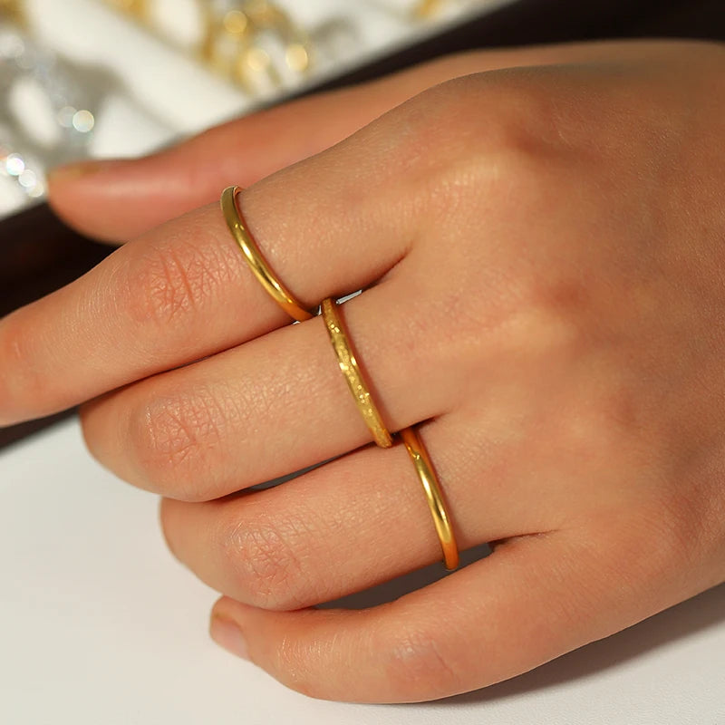 Tarnish-Free Gold Dainty Rings