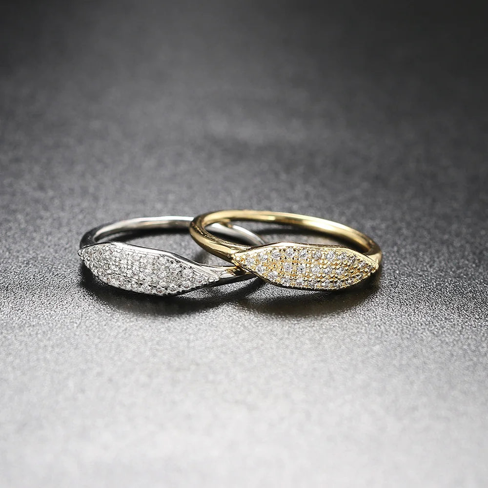 Minimalist Gold Zirconia Stacking Rings