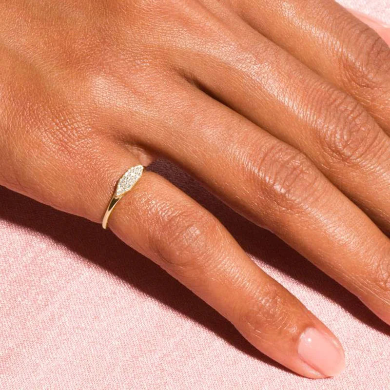 Minimalist Gold Zirconia Stacking Rings