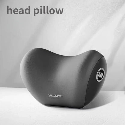 Memory Foam Car Neck &amp; Lumbar Support Pillow – 2‑in‑1 Comfort