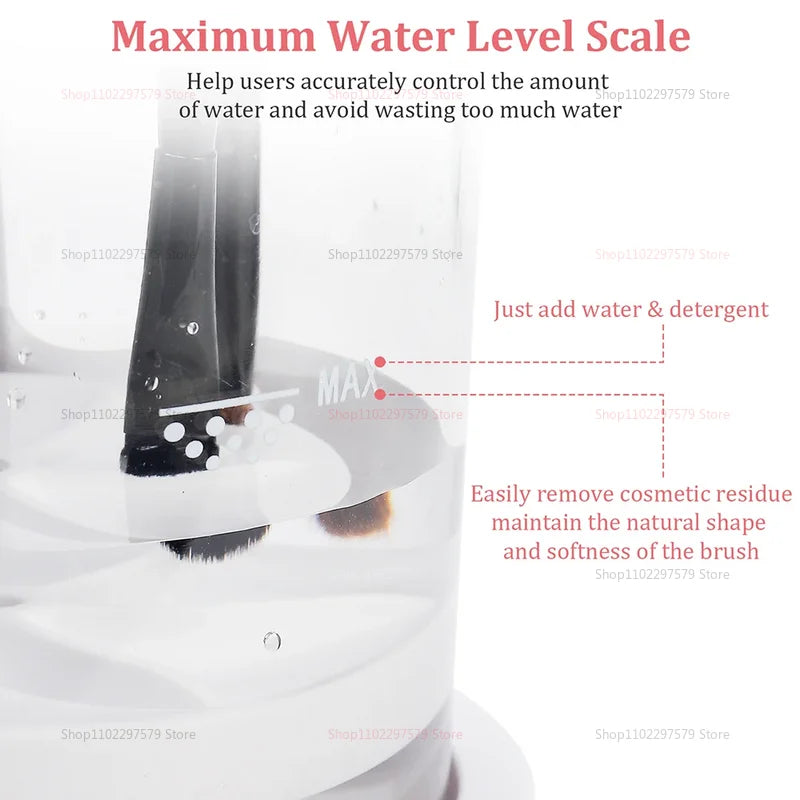 A Ladies' Exclusive Electric Makeup Brush Cleaner A Cleaning Tool For Makeup Brushes And Foundation Valentine's Day Gift