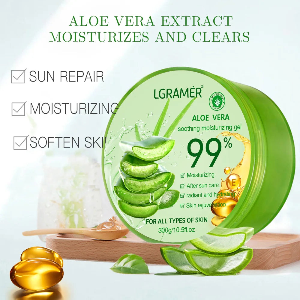 99% Aloe Vera Moisturizing Gel Refreshing Non Sticky Facial