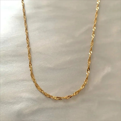 Gold Zircon Minimalist Necklace