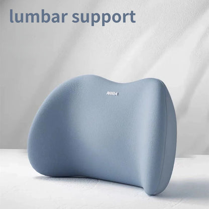 Memory Foam Car Neck &amp; Lumbar Support Pillow – 2‑in‑1 Comfort