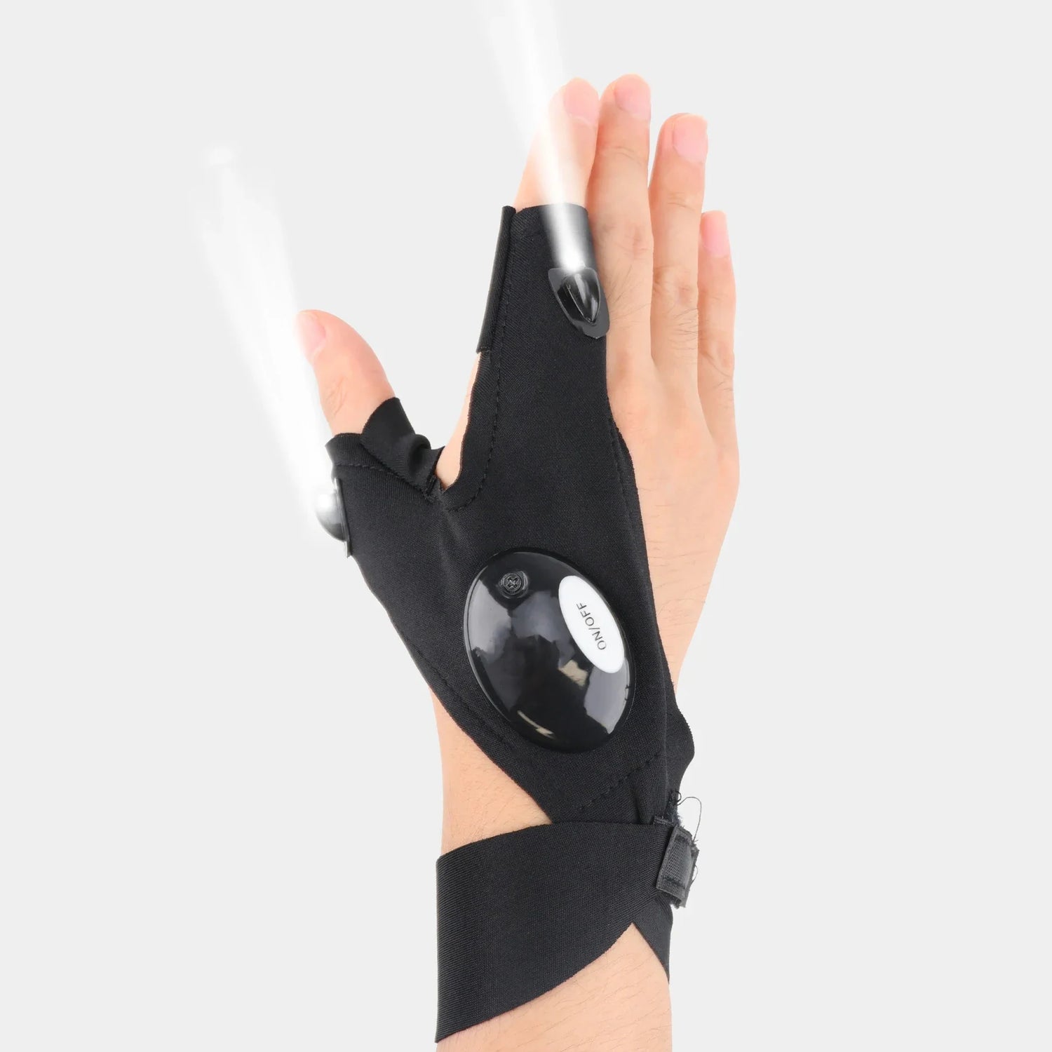 LED Half Finger Waterproof Glove – Built in Flashlight for Outdoor Tasks