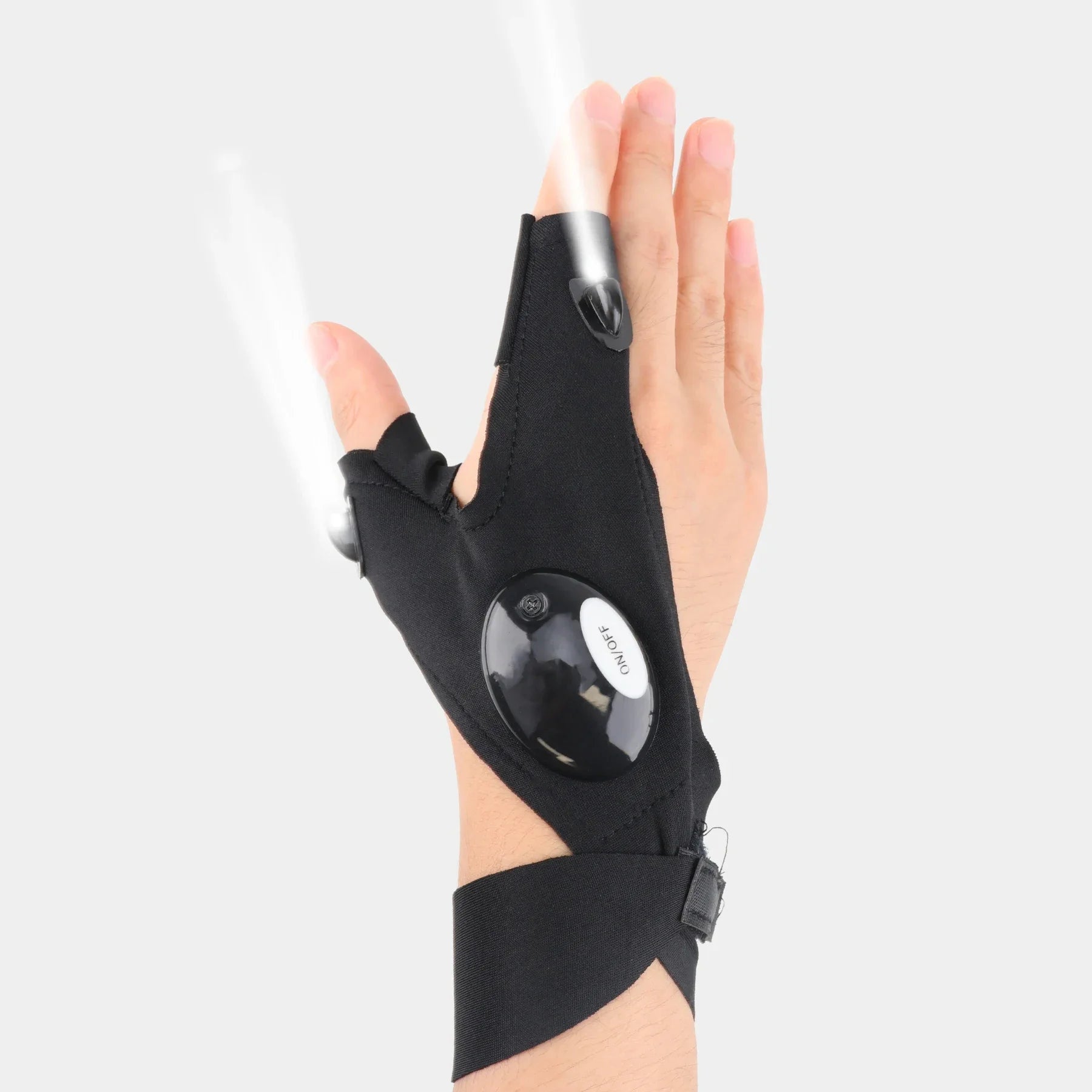 LED Half Finger Waterproof Glove – Built in Flashlight for Outdoor Tasks