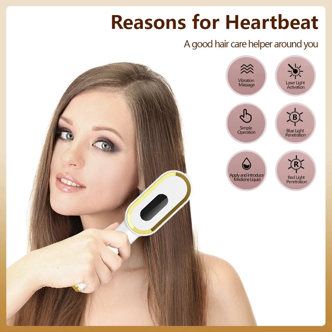 3-in-1 Laser Hair Growth Comb - Red/Blue Light Therapy