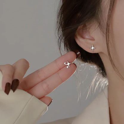 Gold Crystal Minimalist Earrings