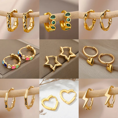 Luxury Star Hoop Earrings