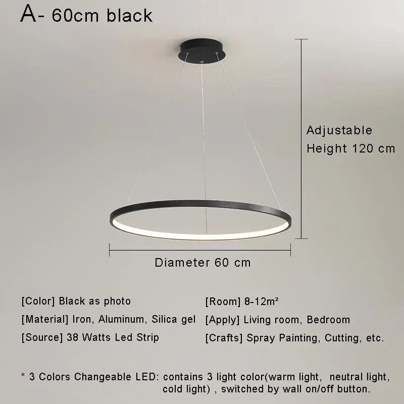 Modern Round LED Pendant Light