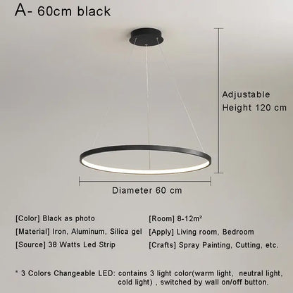 Modern Round LED Pendant Light