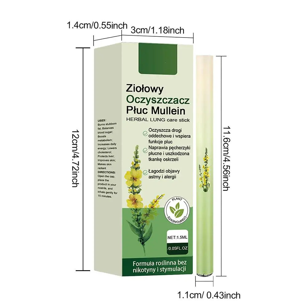 Mullein Lung Cleanse Diffuser Herbal Diffuser Pen For Lung Cleansing Clear Breathing Improvement