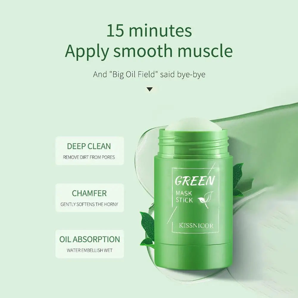 Green Tea Face Cleansing Mask Stick Shrink pores