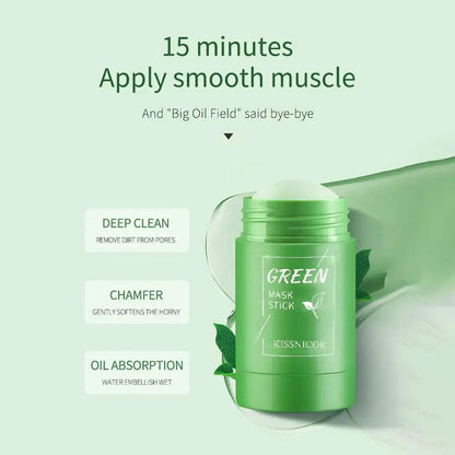 Green Tea Face Cleansing Mask Stick Shrink pores