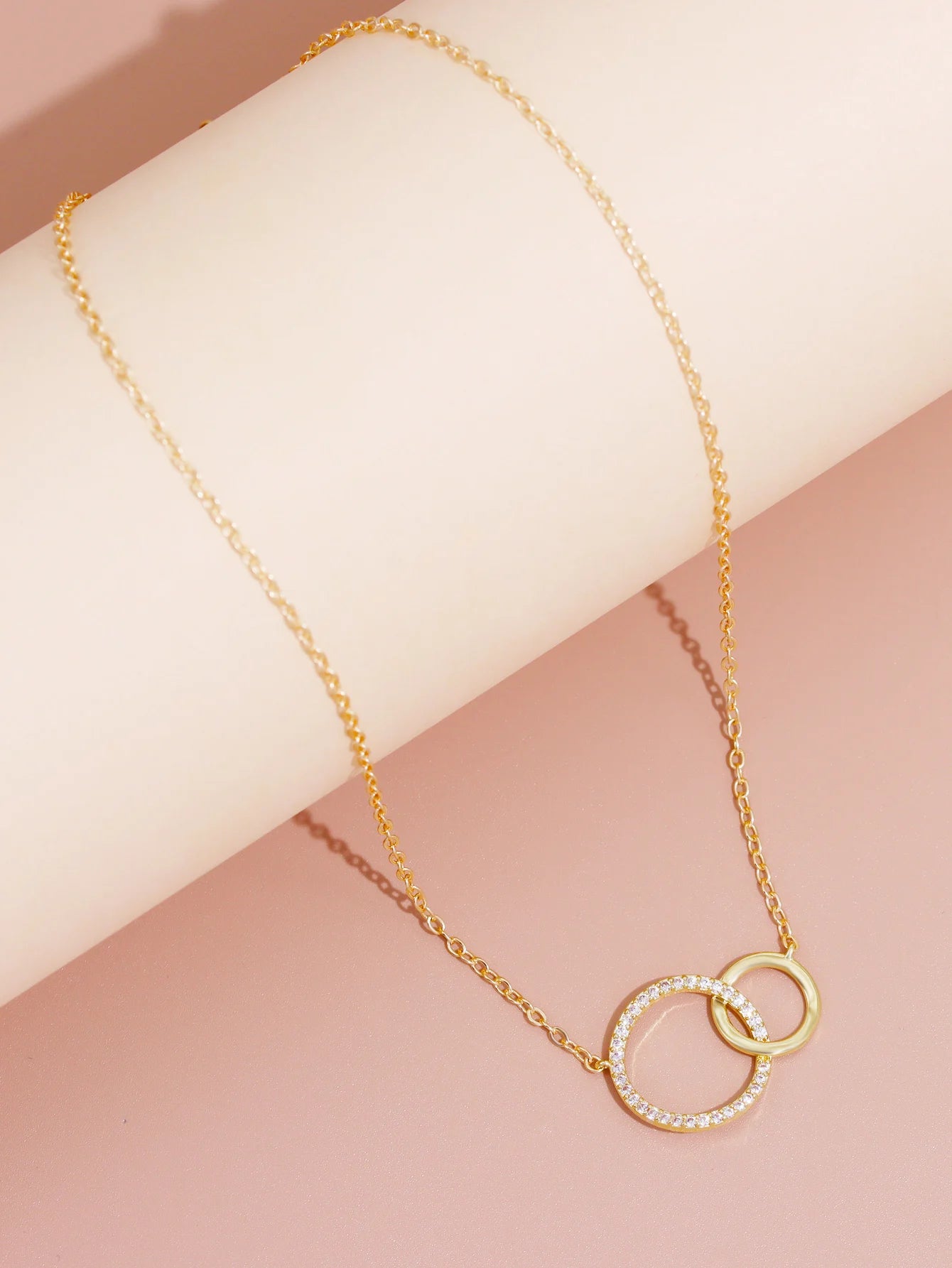 Minimalist Double Circle Necklace