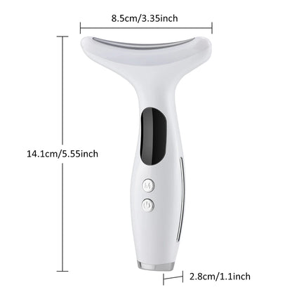 7 Modes Facial Lifting Massager LED Neck Beauty Device Double Chin Remover Heat Therapy Face Skin Rejuvenation