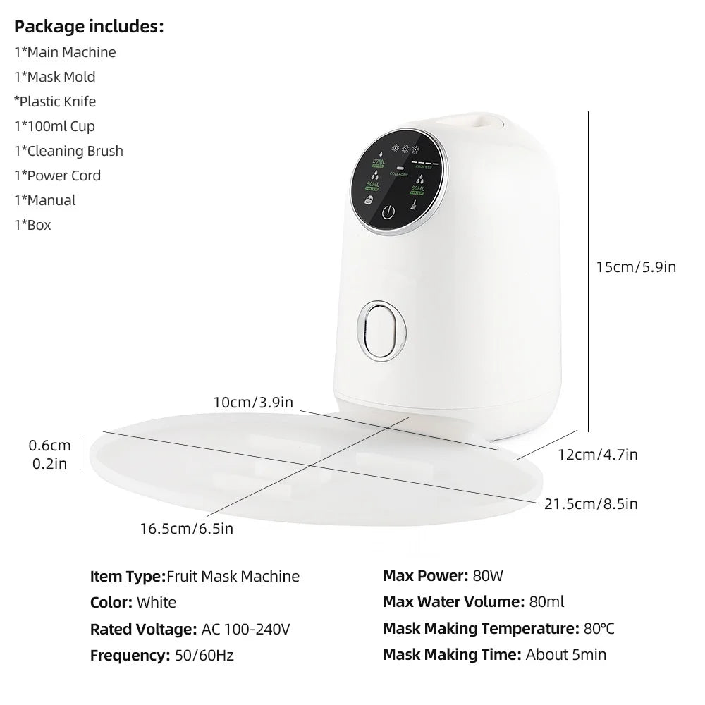 Foreverlily DIY Mask Machine Home Use Mask Making Vegetable Fruit Juice Milk Self-made Facial Mask Automatic Mask Maker SPA Care