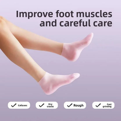 Reusable Silicone Gloves & Hand Masks Set for Deep Moisturizing Care