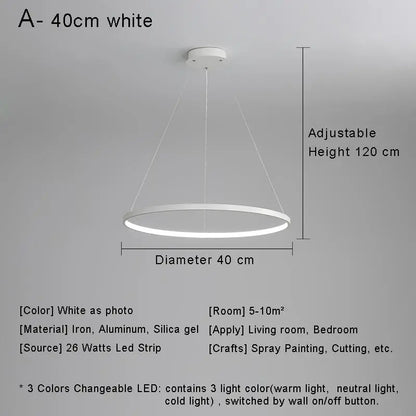 Modern Round LED Pendant Light