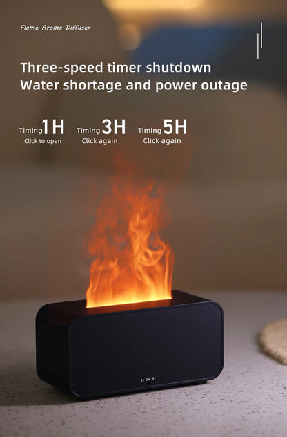 New Mini Aroma Diffuser Air Humidifier Ultrasonic Cool Mist Maker Fogger LED Essential Oil Flame Lamp Difusor