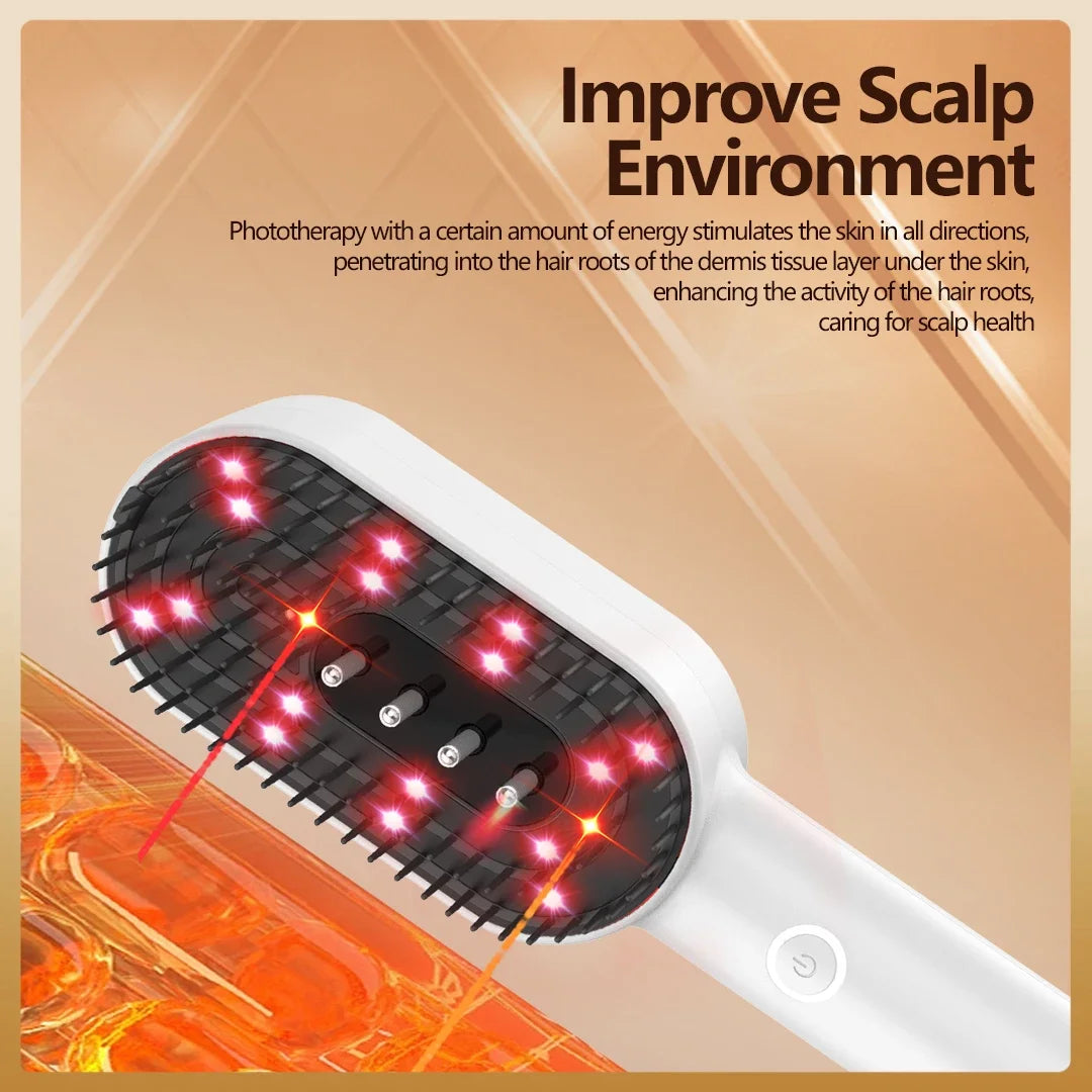 3-in-1 Laser Hair Growth Comb - Red/Blue Light Therapy