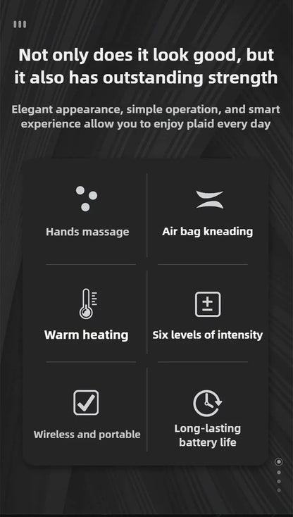 Portable Electric Hand Massager Relaxerly Kneading Wrist Finger Joint Palm With Heat Airbag Wrap Press To Relieve Hand Fatigue