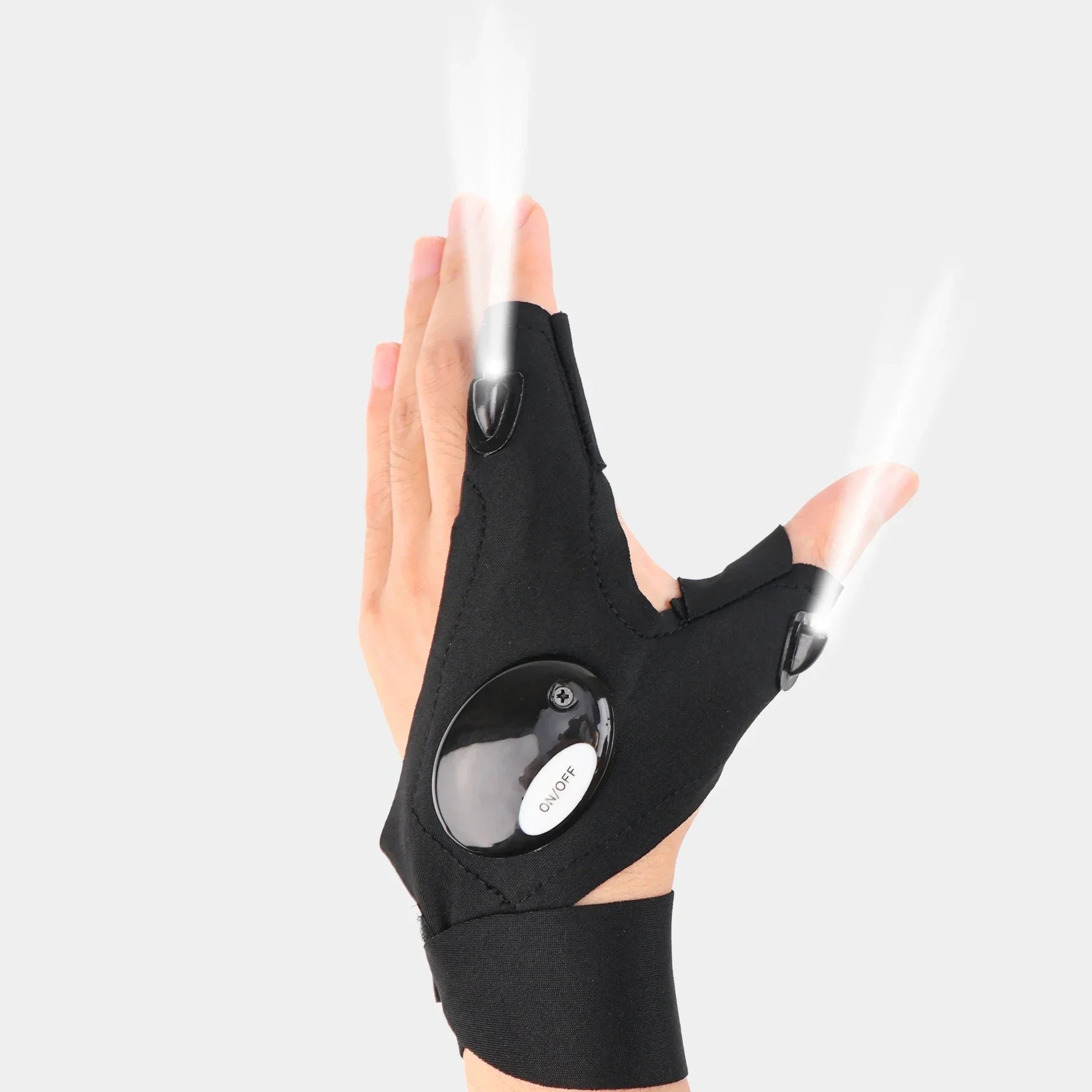 LED Half Finger Waterproof Glove – Built in Flashlight for Outdoor Tasks