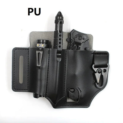 Tactical Leather Belt Tool Pouch – Multi‑Tool Waist Holster
