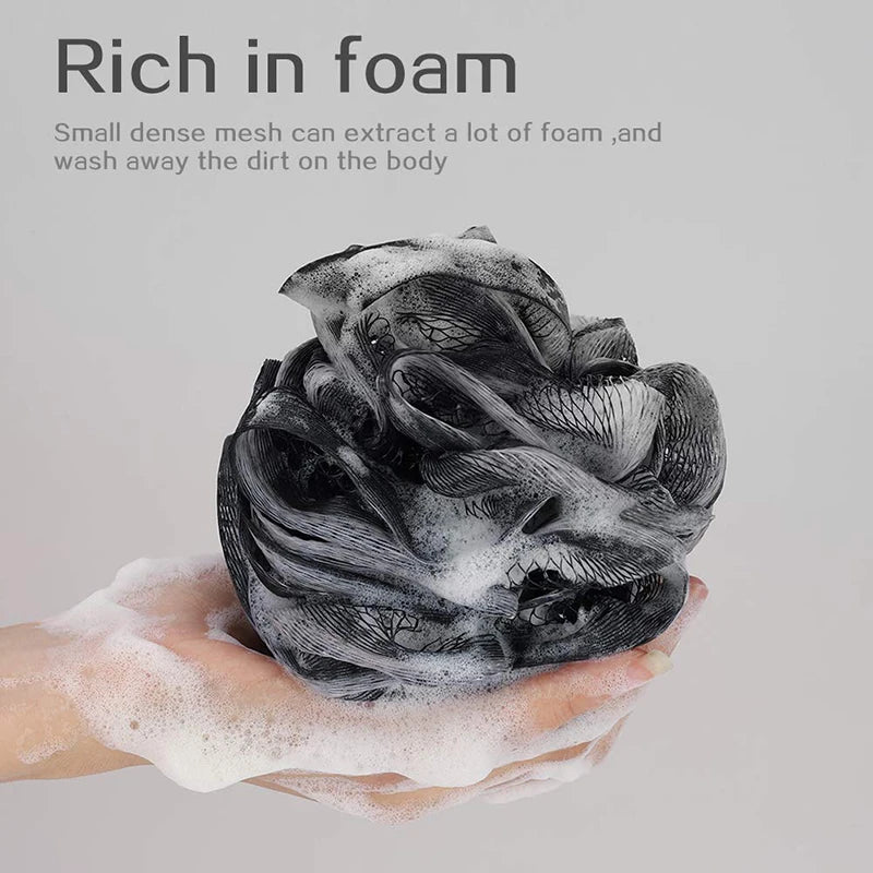 Black Bamboo Charcoal Bathing Flower Soft PE Shower