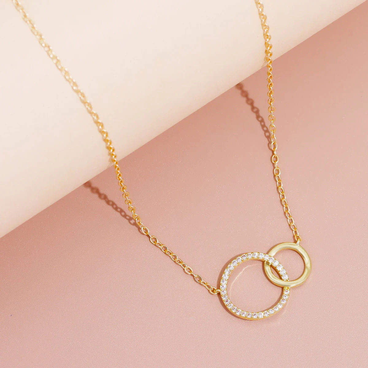 Minimalist Double Circle Necklace
