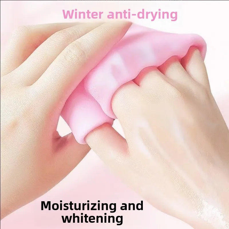 Reusable Silicone Gloves & Hand Masks Set for Deep Moisturizing Care