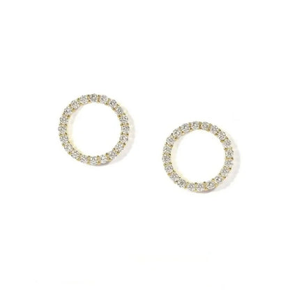 Gold Crystal Minimalist Earrings