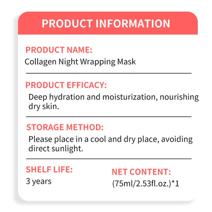 Collagen Overnight Wrap Mask, Jelly Brush Deep Hydrating Moisturizing