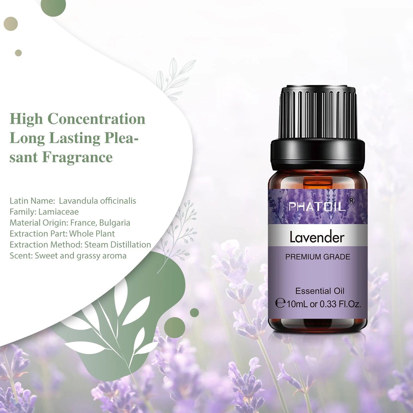 PHATOIL Natural Plant Essential Oil 10ml Eucalyptus Lavender