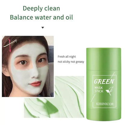 Green Tea Face Cleansing Mask Stick Shrink pores