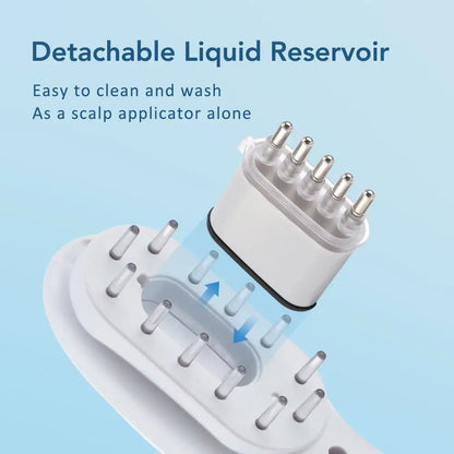 Electric Scalp Massage Comb Red Blue LED Light Vibration Massage Brush