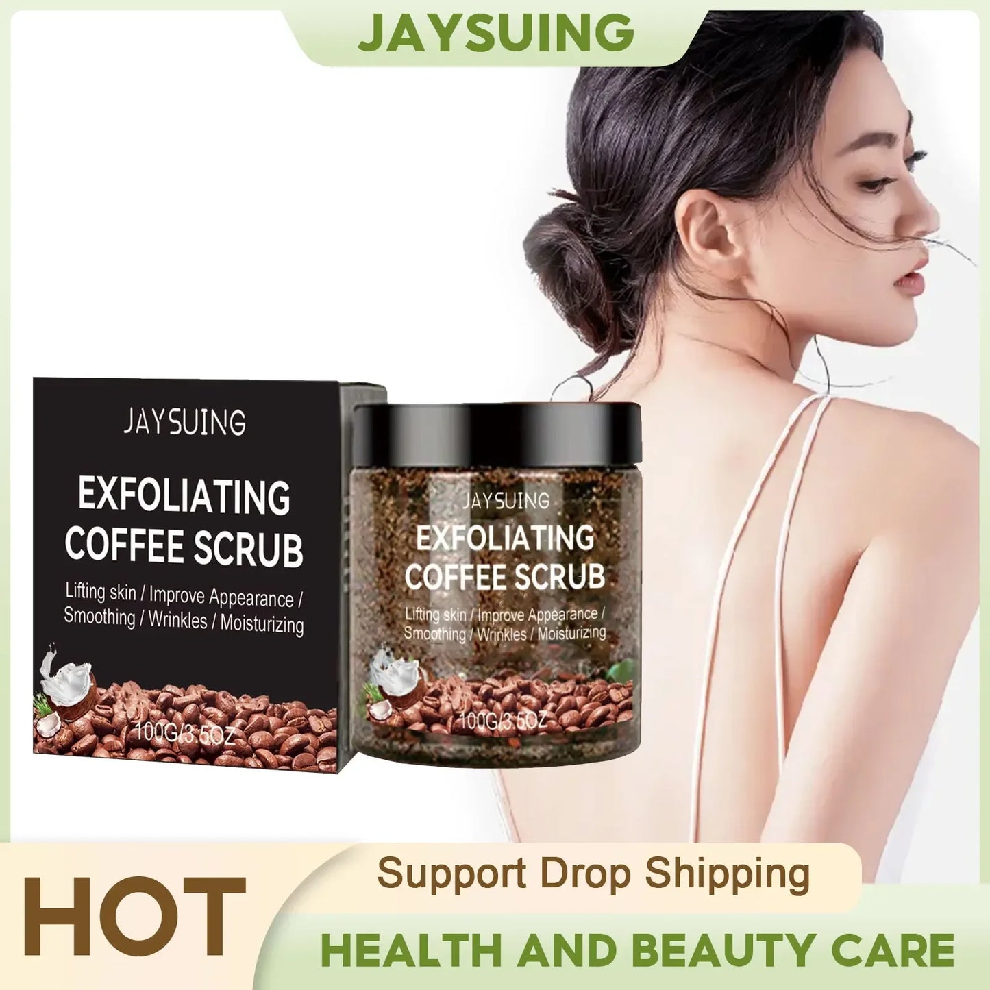 Coffee Scrub for Face Body Exfoliating Brightening Cleaning Dark Spots