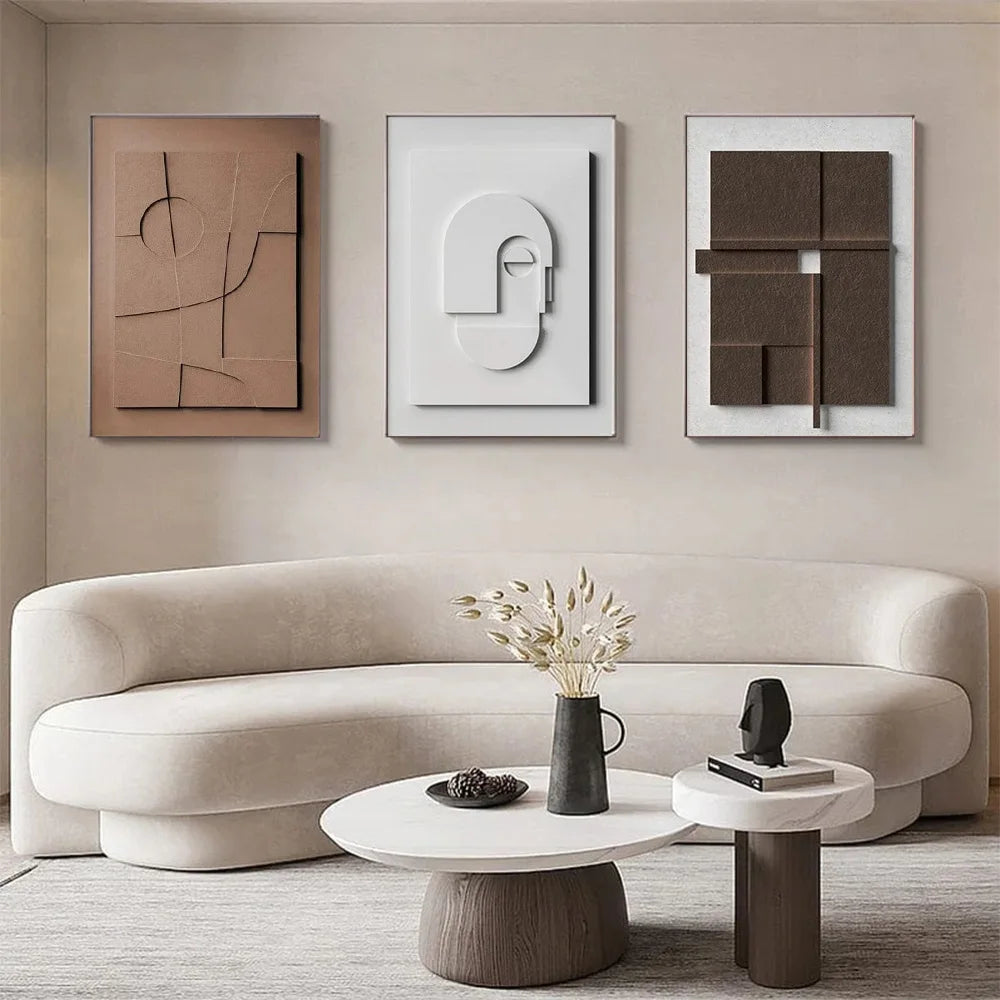 Nordic 3D Geometric Canvas Art