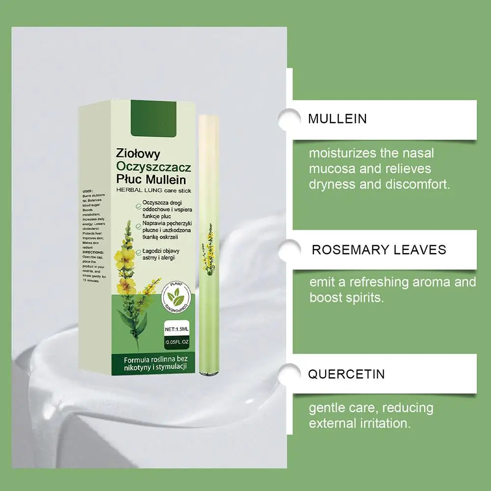 Mullein Lung Cleanse Diffuser Herbal Diffuser Pen For Lung Cleansing Clear Breathing Improvement