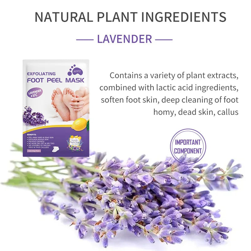 Lavender & VC Foot Peeling Mask  - Remove Foot Patches