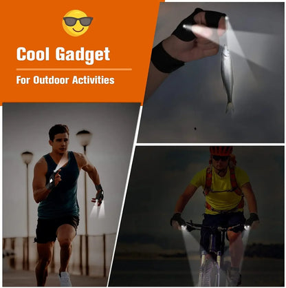 LED Half Finger Waterproof Glove – Built in Flashlight for Outdoor Tasks
