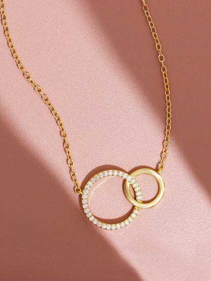 Minimalist Double Circle Necklace