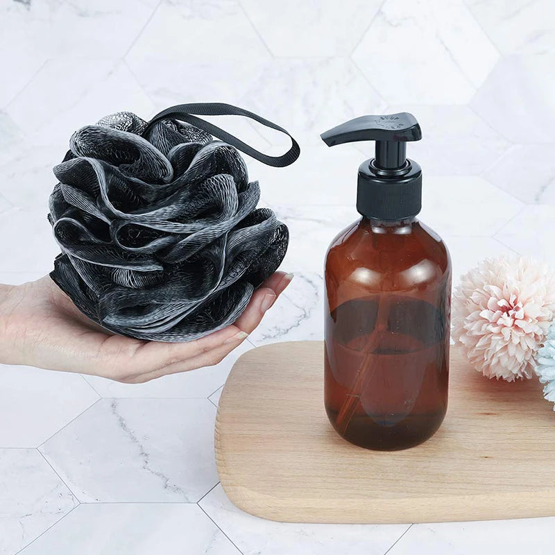 Black Bamboo Charcoal Bathing Flower Soft PE Shower