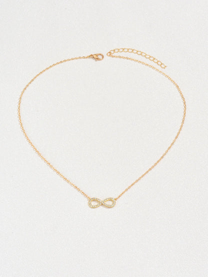 Infinity Zircon Pendant Necklace