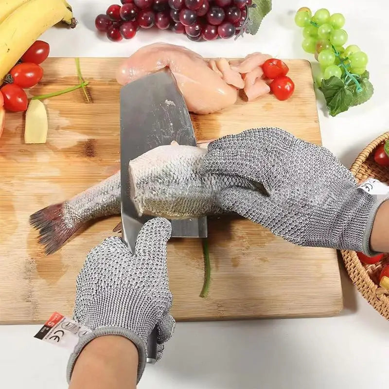 Grade 5 HPPE Cut Resistant Safety Gloves – Kitchen &amp; Work Protection