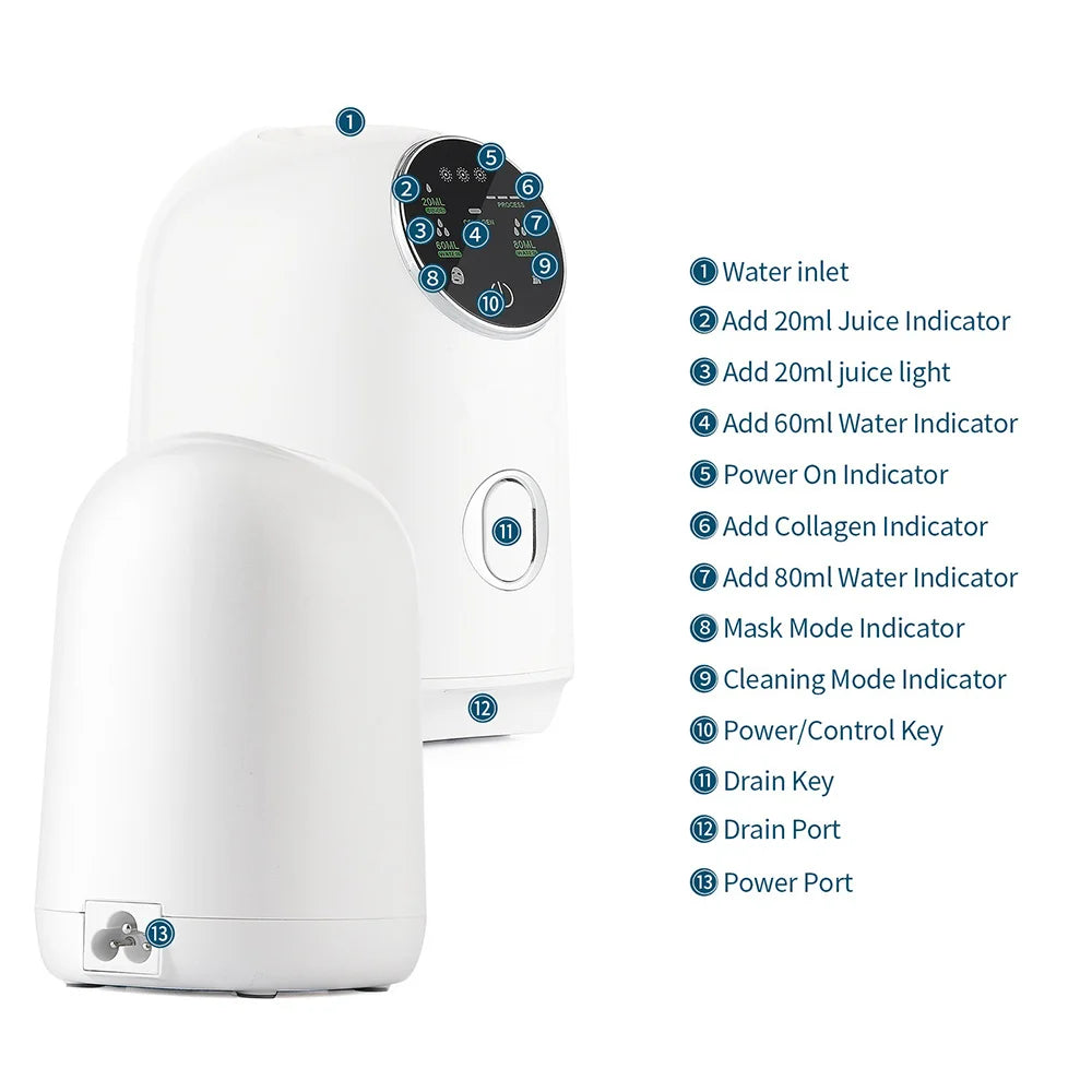 Foreverlily DIY Mask Machine Home Use Mask Making Vegetable Fruit Juice Milk Self-made Facial Mask Automatic Mask Maker SPA Care