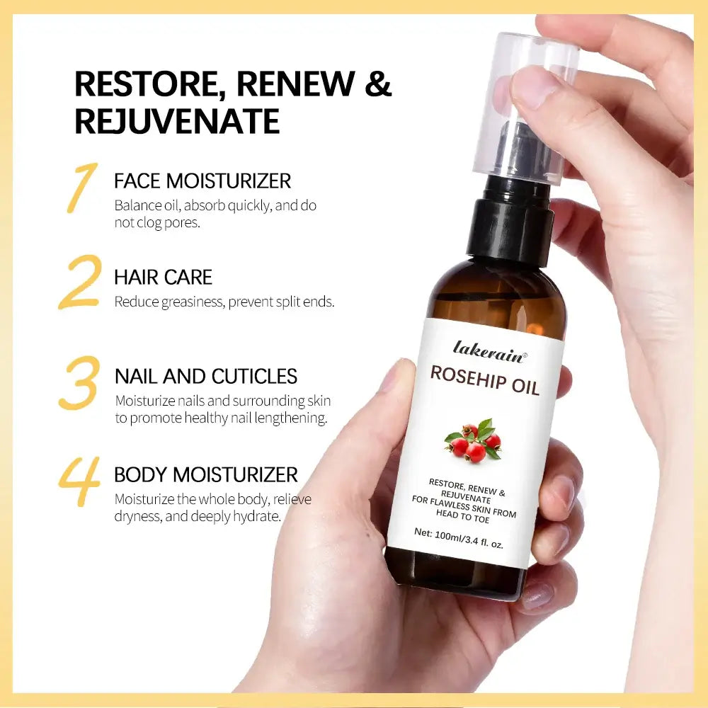 Organic Rosehip Oil Rose Hips Face Oils -Skin Care Moisturizer