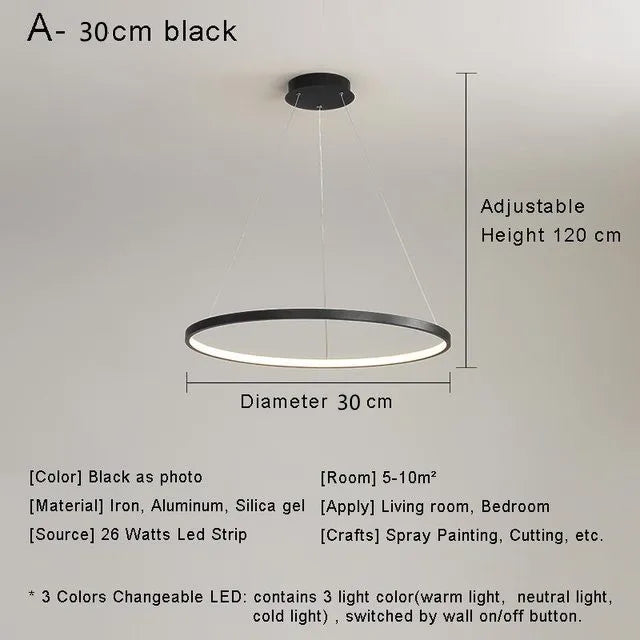 Modern Round LED Pendant Light